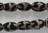 CAG5086 15.5 inches 8*12mm drum tibetan agate beads wholesale