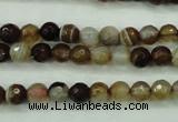 CAG5106 15.5 inches 6mm faceted round line agate beads wholesale