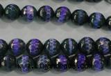 CAG5143 15 inches 8mm faceted round tibetan agate beads wholesale