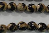 CAG5160 15 inches 10mm faceted round tibetan agate beads wholesale