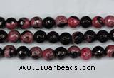 CAG5197 15 inches 6mm faceted round fire crackle agate beads