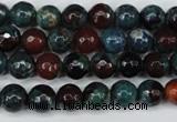 CAG5211 15 inches 8mm faceted round fire crackle agate beads