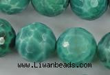 CAG5315 15.5 inches 16mm faceted round peafowl agate gemstone beads