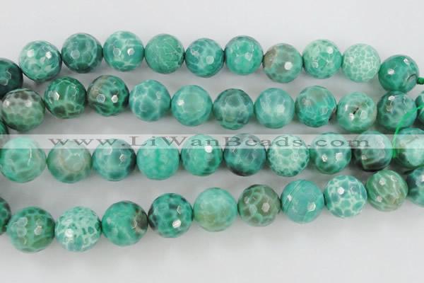 CAG5316 15.5 inches 18mm faceted round peafowl agate gemstone beads