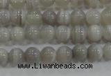 CAG5320 15.5 inches 4mm round grey line agate beads wholesale