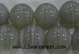 CAG5326 15.5 inches 18mm round grey line agate beads wholesale