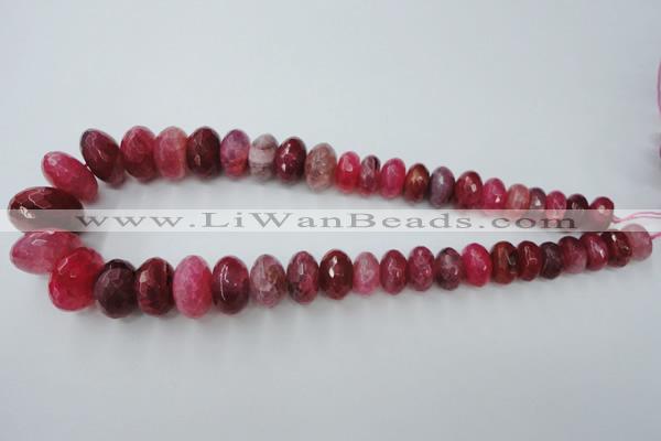 CAG5415 8*12mm – 13*22mm faceted rondelle dragon veins agate beads