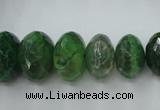 CAG5417 8*12mm – 13*22mm faceted rondelle dragon veins agate beads