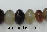 CAG5418 8*12mm – 13*22mm faceted rondelle dragon veins agate beads