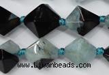 CAG5498 15.5 inches 18*18mm faceted bicone agate gemstone beads