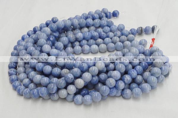 CAG551 16 inches 6mm round blue agate gemstone beads wholesale