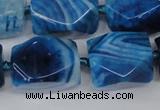 CAG5511 15.5 inches 16*17*22mm faceted nuggets agate beads