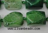 CAG5512 15.5 inches 16*17*22mm faceted nuggets agate beads