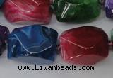 CAG5513 15.5 inches 16*17*22mm faceted nuggets agate beads