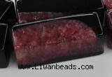 CAG5543 15.5 inches 15*15*40mm cuboid agate druzy geode beads