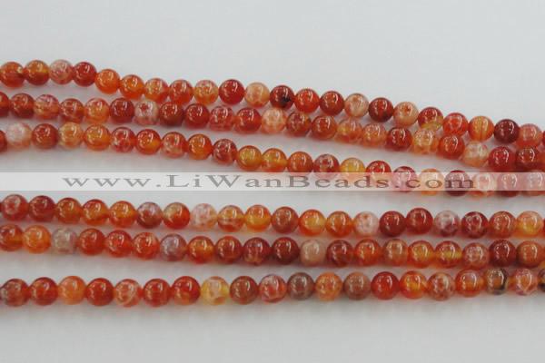 CAG5561 15.5 inches 6mm round natural fire agate beads wholesale