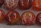 CAG5566 15.5 inches 16mm round natural fire agate beads wholesale