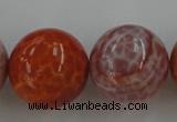 CAG5568 15.5 inches 20mm round natural fire agate beads wholesale