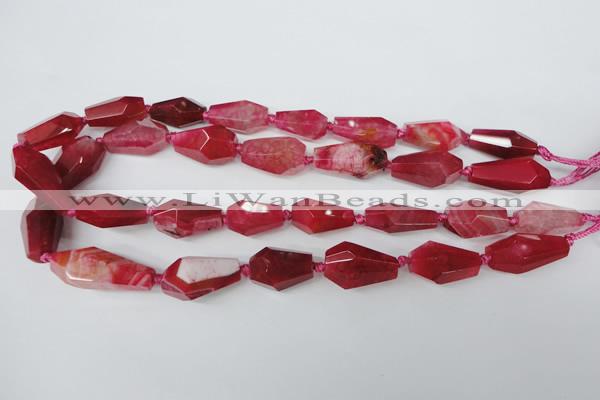 CAG5574 15 inches 13*18mm - 15*28mm faceted nuggets agate beads