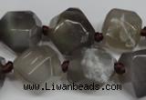 CAG5614 15 inches 18mm faceted nuggets agate gemstone beads