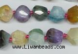 CAG5618 15 inches 10*12mm faceted nuggets agate gemstone beads