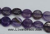 CAG5632 15 inches 12mm flat round dragon veins agate beads