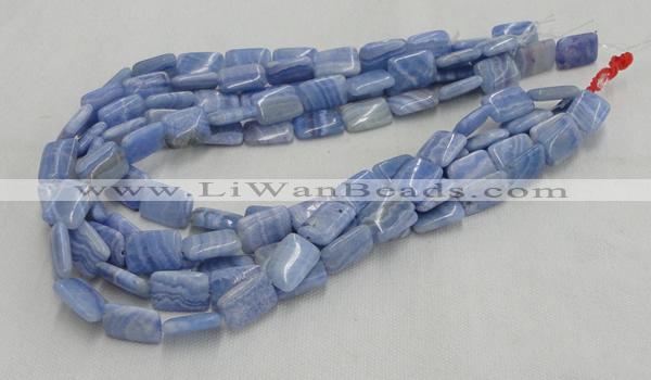 CAG564 16 inches 13*18mm rectangle blue agate beads wholesale