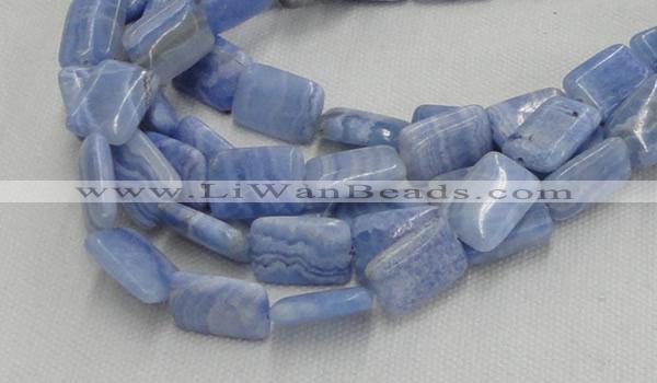 CAG565 16 inches 22*30mm rectangle blue agate beads wholesale