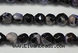 CAG5655 15 inches 4mm faceted round fire crackle agate beads