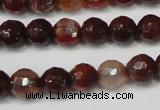 CAG5676 15 inches 6mm faceted round fire crackle agate beads