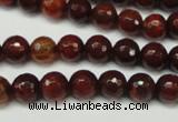 CAG5699 15 inches 8mm faceted round fire crackle agate beads