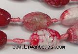 CAG5791 15 inches 13*18mm faceted rice fire crackle agate beads