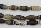 CAG5910 15 inches 5*12mm rice Madagascar agate gemstone beads