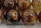 CAG6052 15.5 inches 22mm round dragon veins agate beads