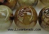 CAG6053 15.5 inches 24mm round dragon veins agate beads