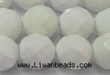 CAG6104 15.5 inches 12mm faceted round white agate gemstone beads