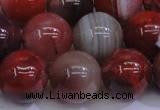 CAG6114 15.5 inches 12mm round south red agate gemstone beads