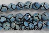 CAG6161 15 inches 10mm faceted round tibetan agate gemstone beads