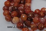 CAG621 15.5 inches 10mm faceted round natural fire agate beads