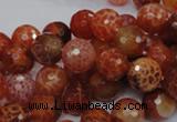 CAG622 15.5 inches 12mm faceted round natural fire agate beads