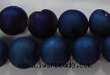 CAG6248 15 inches 20mm round plated druzy agate beads wholesale