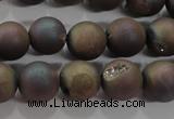 CAG6292 15 inches 8mm round plated druzy agate beads wholesale