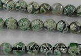 CAG6410 15 inches 10mm faceted round tibetan agate gemstone beads