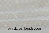 CAG6500 15.5 inches 4mm round Brazilian white agate beads