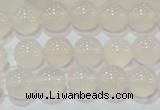 CAG6502 15.5 inches 8mm round Brazilian white agate beads