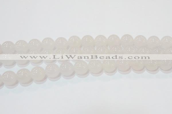 CAG6505 15.5 inches 14mm round Brazilian white agate beads