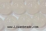 CAG6506 15.5 inches 16mm round Brazilian white agate beads