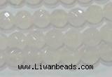 CAG6512 15.5 inches 8mm faceted round Brazilian white agate beads