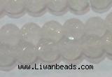 CAG6514 15.5 inches 12mm faceted round Brazilian white agate beads