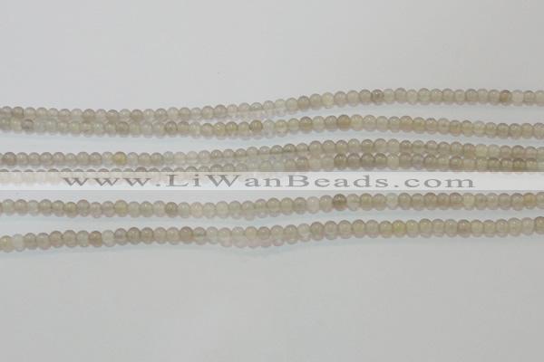 CAG6530 15.5 inches 3mm round Brazilian grey agate beads